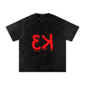 Snow Washed Oversized Cotton T-Shirt