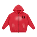 Sunfade Two-way Zipper Boxy Fleece Hoodie