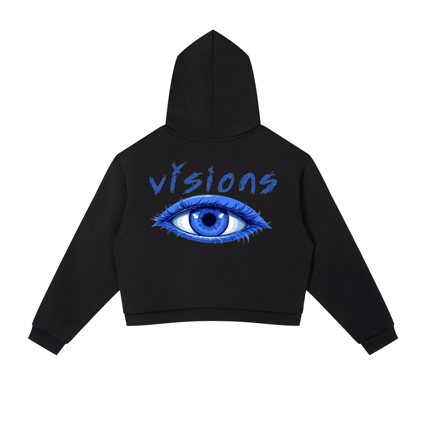 Contrast Side Stripe Cropped Hoodie